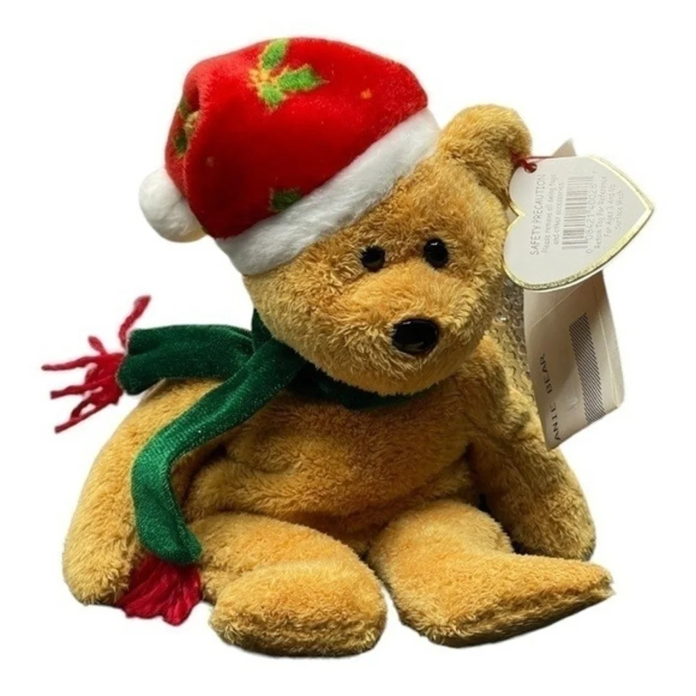 TY Beanie Baby Christmas Brown Teddy Bear 8.5